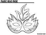 Mardi Gras Mask Template
